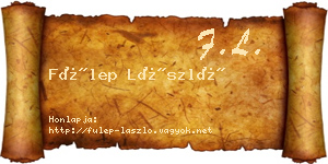 Fülep László névjegykártya
